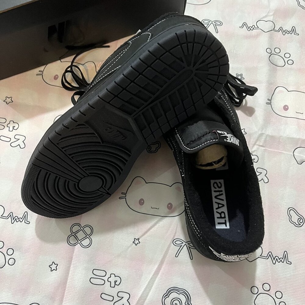 Travis Scott X Air Jordan 1 Low Black Phantom Sneakers - Picture 5 of 6